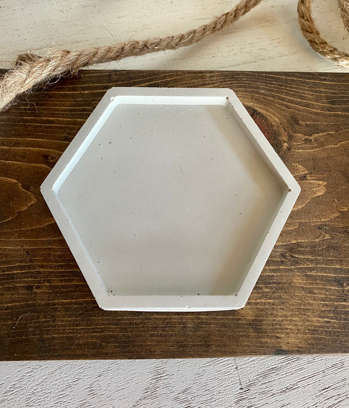 Hexagon Concrete Coaster Tray