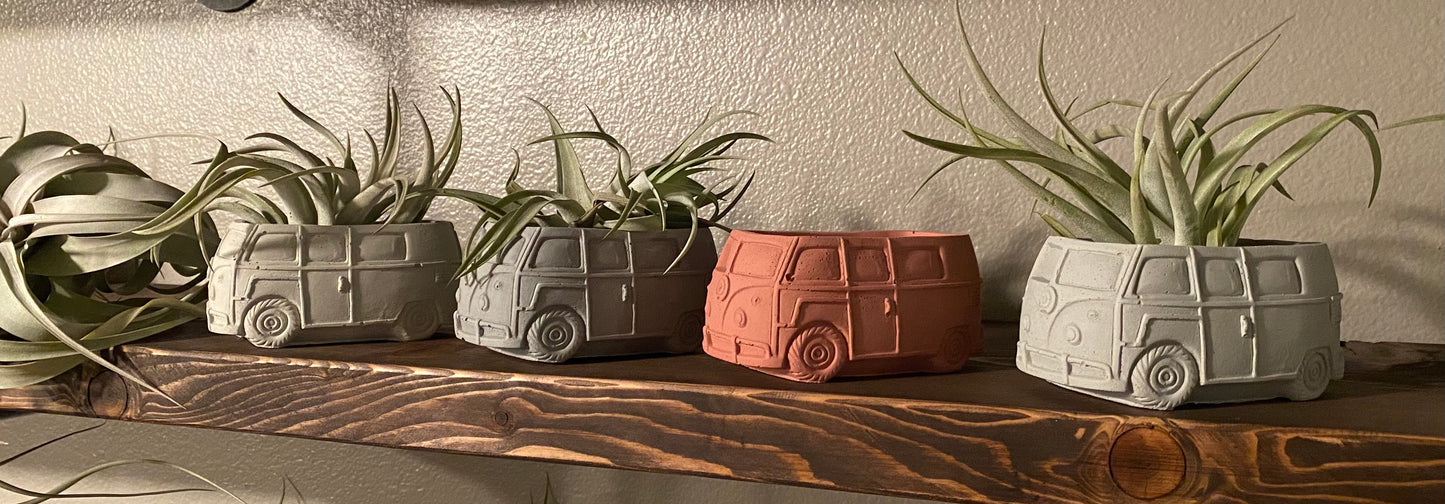 VW Bus Concrete Planter