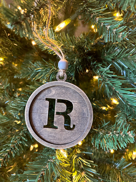 Farmhouse Monogram Ornament