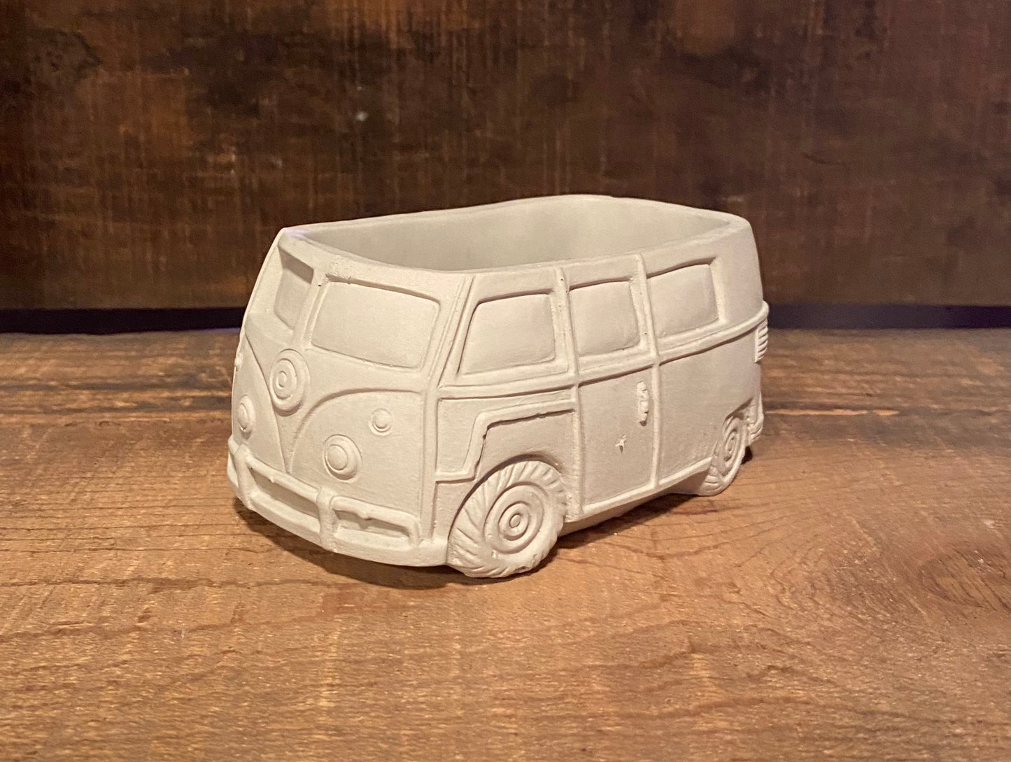 VW Bus Concrete Planter