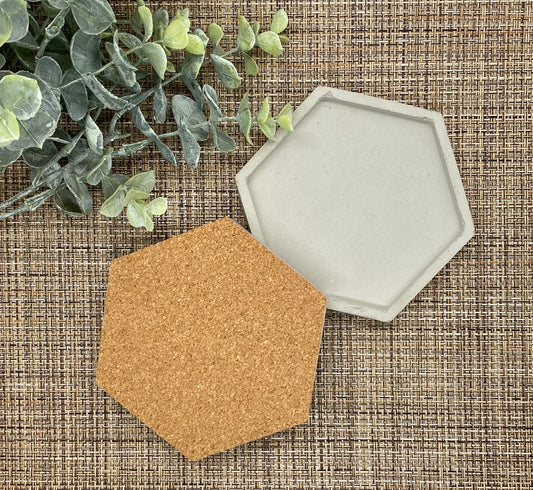 Hexagon Concrete Coaster Tray