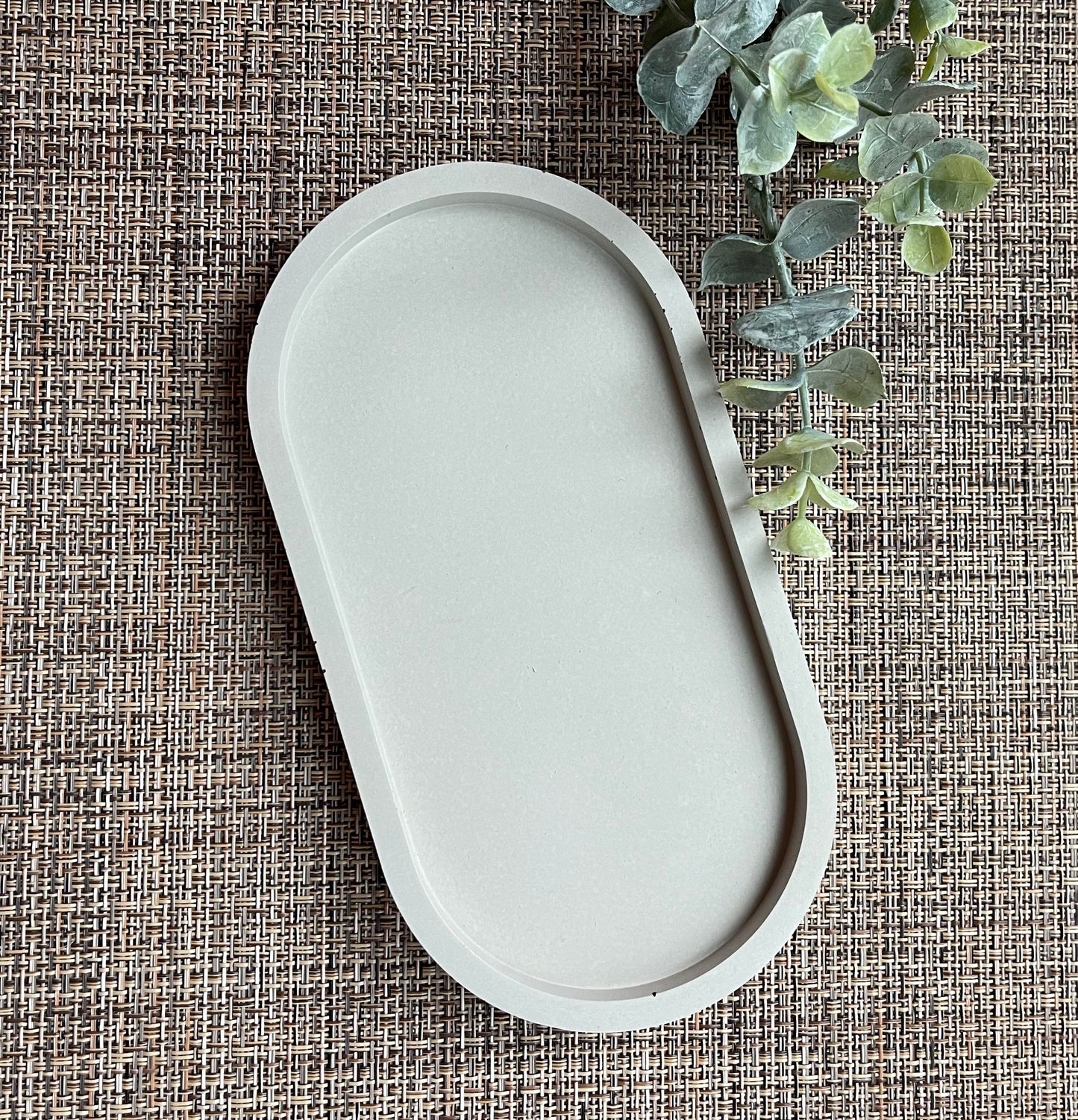 Oval Concrete Trinket Tray