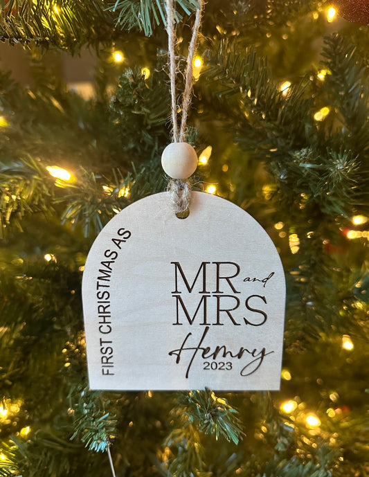 First Christmas as Mr and Mrs Ornament