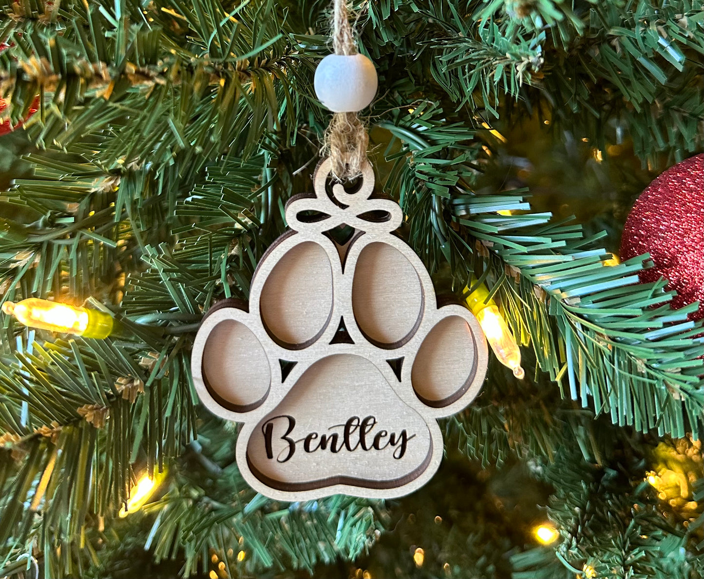 Personalized Paw Ornament