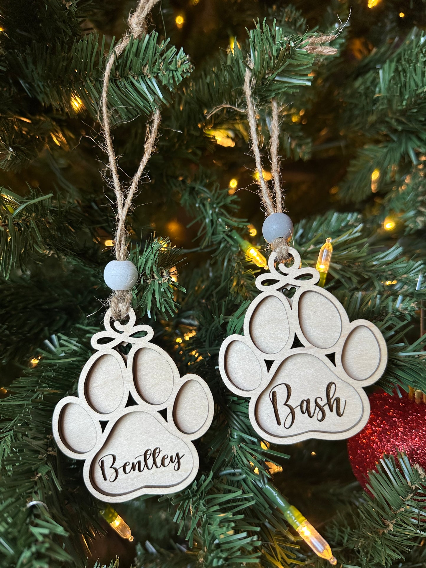 Personalized Paw Ornament